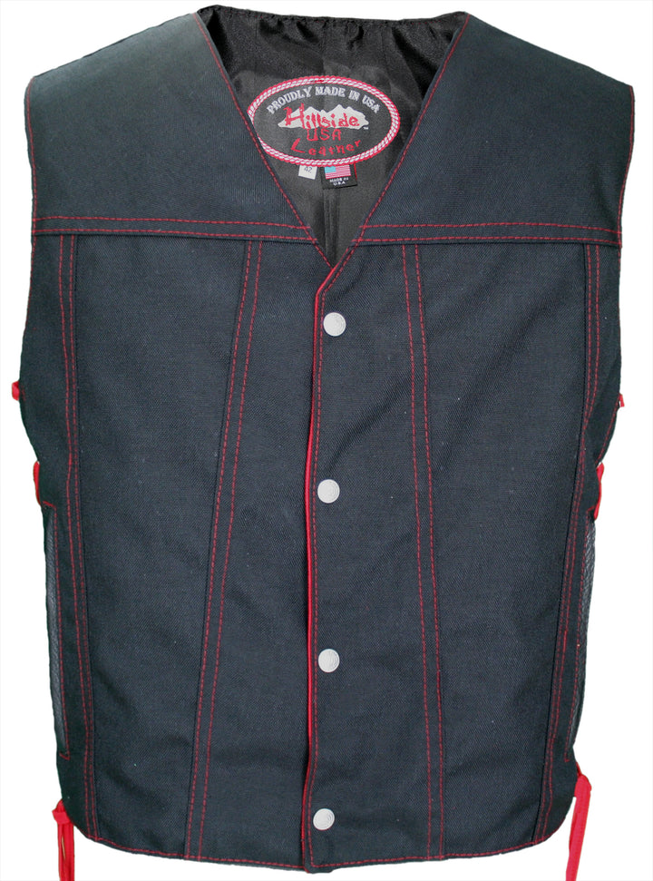 Solid Back Cordura Nylon Motorcycle Club Cut
